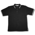 Personalised Golf Shirts BlackWhite